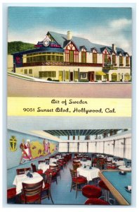 Bit of Sweden Restaurant Hollywood California CA Postcard (GX17)