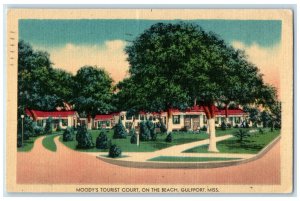 1949 Moody's Tourist Court on the Beach Gulfport Mississippi MS Postcard