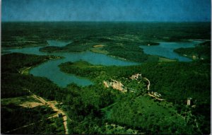 USA Aerial View of Beautiful Lake of the Ozarks Camdenton Missouri  C001