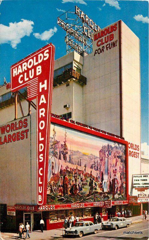 1950s Reno Nevada Harold's Club automobiles postcard 8343 