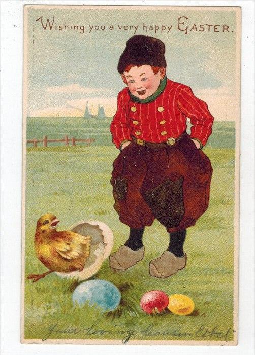 Easter Dutch Boy with Hatching