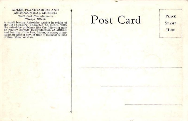 Adler Planetarium and Astronomical Museum Postcard