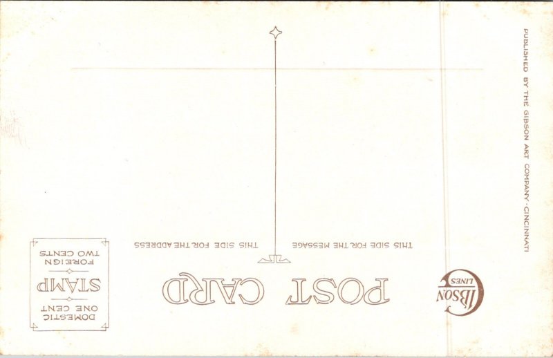 Dirt Road Stone Wall Trees Landscape Birthday Postcard