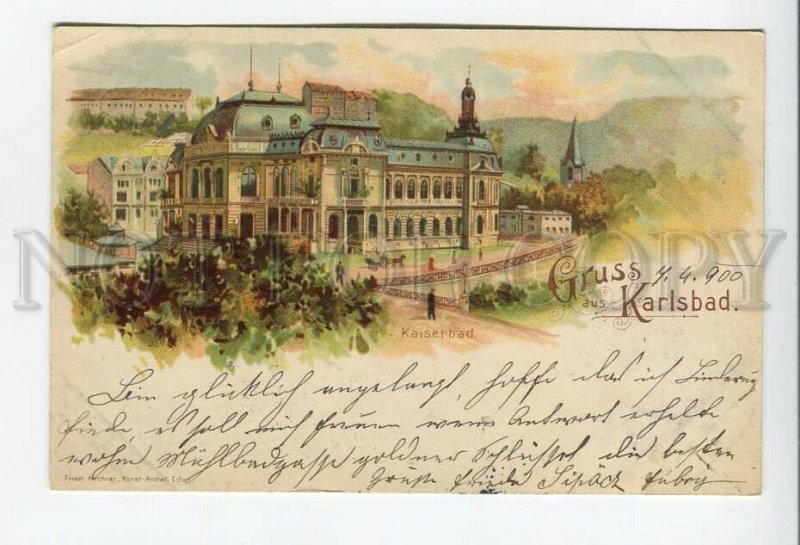 3175061 GRUSS aus KARLSBAD Kaiserbad HOTEL Vintage postcard