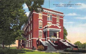 Jones Memorial Hospital Sherman Texas linen postcard