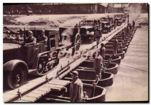 Postcard Old Army boats Bridge