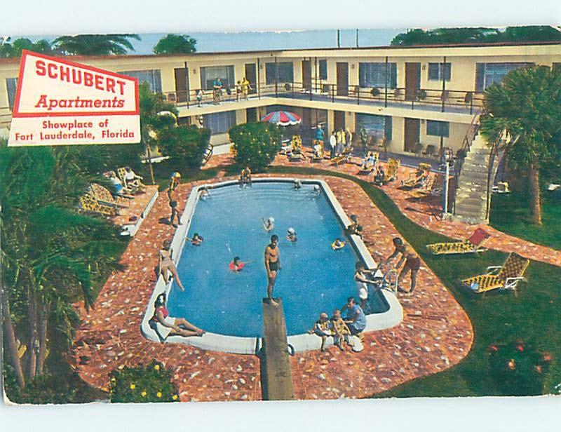 Corner Wear Pre-1980 APARTMENT MOTEL Fort Lauderdale Florida FL c3107