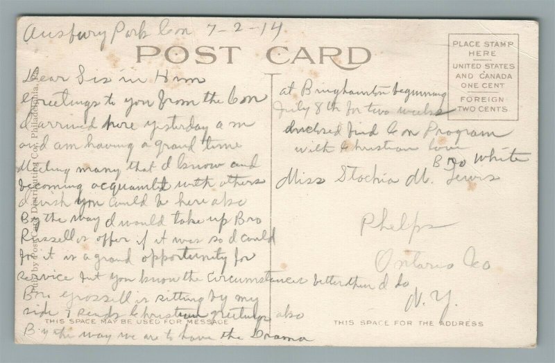 ASBURY PARK NJ SECOND AVENUE ANTIQUE POSTCARD