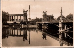 Hungary Budapest The Millennium Monument Vintage RPPC 09.40