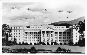 H16/ White Sulpher Springs West Virginia RPPC Postcard 40s Biplanes Greenbrier