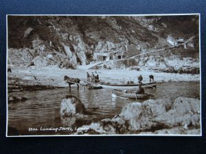 Devon Torridge LUNDY ISLAND Landing Stores - Old RP Postcard E.A. Sweetman