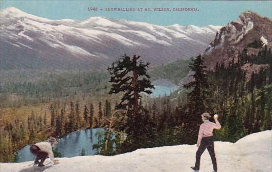 California Mount Wilson Snowballing At Mount Wilson