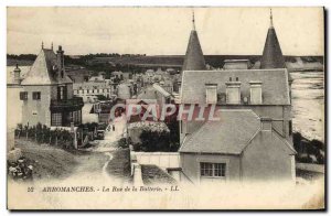 Old Postcard Arromanches Street battery