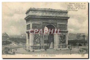 Old Postcard Paris Arc de Triomphe