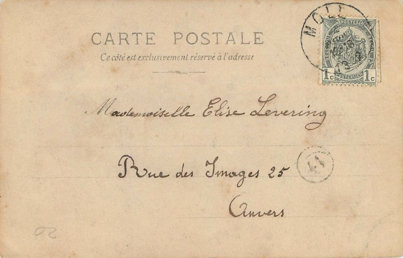 Postcard Napoleon intime marriage Marie Louise