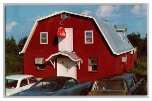 Red Barn Cafe Kimberling City Mo. Missouri Postcard Old Cars