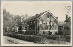 COLFAX IA LIBRARY ANTIQUE REAL PHOTO POSTCARD RPPC