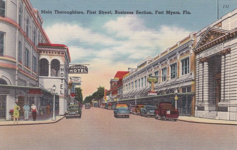 Florida Fort Myers Main Thoroughfare First Street Business Section sk5959