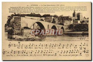 Old Postcard Avignon Bridge St Benezet