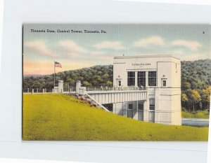 Postcard Tionesta Dam Control Tower Tionesta Pennsylvania USA