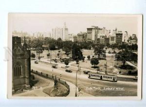 191899 AUSTRALIA SYDNEY hyde Park TRAM Vintage photo postcard