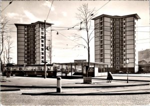 RPPC, Zurich Switzerland  HIGH RISE APARTMENTS LETZIGRABEN TROLLEY  4X6 Postcard