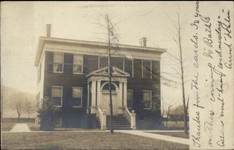 Building - Bath NY Cancel 1906 Real Photo Postcard