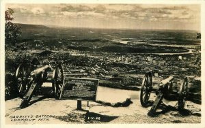 Cline 1930s Civil War Cannon RPPC Photo Postcard Tennessee Garrity Battery 8429