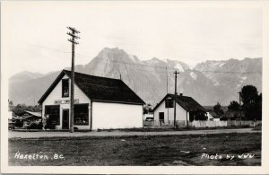 Hazelton BC Dawson's Confectionery Unused WWW Wrathall Real Photo Postcard G14