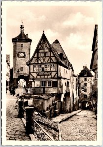 Rothenburg / Tauber Am Plonlein Germany Real Photo RPPC Postcard