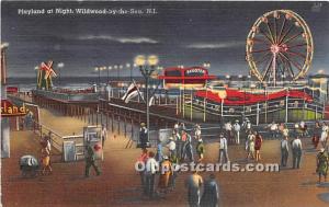 Playland at Night Wildwood by the Sea, New Jersey, NJ, USA 1954 