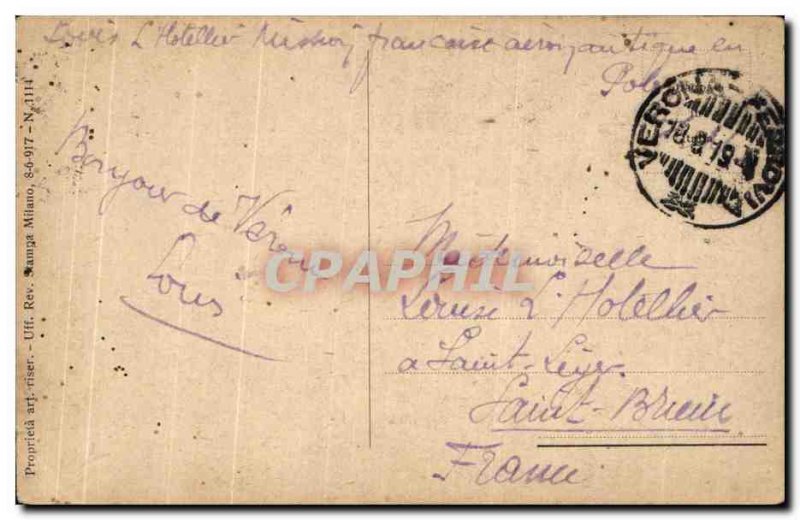 Postcard Old Verona Monumento a Vittorio Emanuele