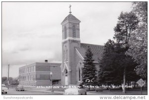 Minnesota Eden Valley Assumption Church and School Real Photo