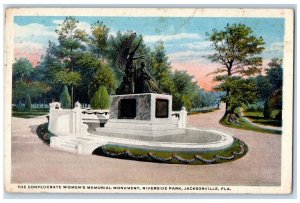 1916 Confederate Women's Memorial Monument Jacksonville Florida Vintage Postcard 