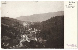 101020 VINTAGE ASHLAND OR OREGON POSTCARD VIEW UP THE CANYON 1906