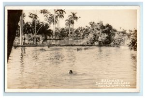 Early Balneario San Jose Del Lago Mavajigua Cuba Real Photo RPPC Postcard (A2)