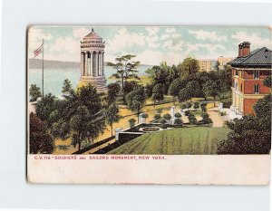 Postcard Soldier And Sailors Monument New York City New York USA