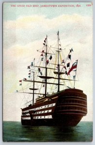 Jamestown Virginia~Jamestown Expo 1907~The Good Old Ship~Flag-Decorated~1907