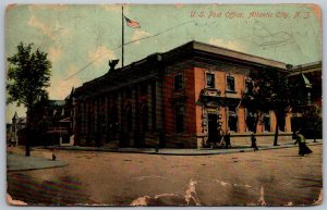 Atlantic City New Jersey 1909 Postcard US Post Office edge tear