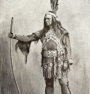 Edwin Forrest Actor As Metamora Native American Print Victorian 1894 Art DWT2