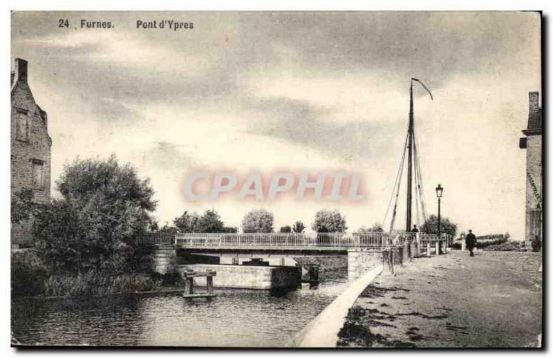 Old Postcard Belgium Furnes Bridge & # 39Ypres