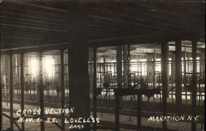 Marathon NY Lovell's Barn c1910 Real Photo Postcard - Cortland County