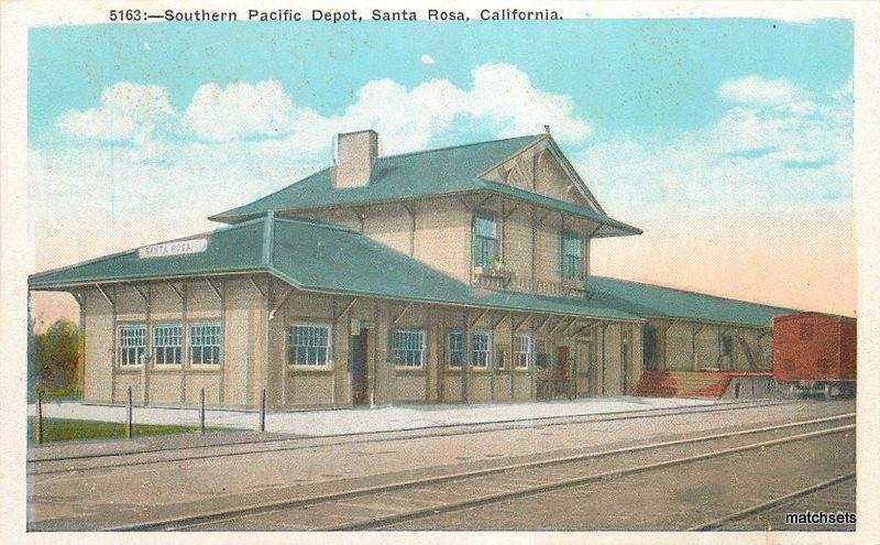 1920s Railroad Track Southern Pacific Depot Santa Rosa California 9307