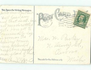 Divided-back BEACH SCENE Toledo Ohio OH AE9597