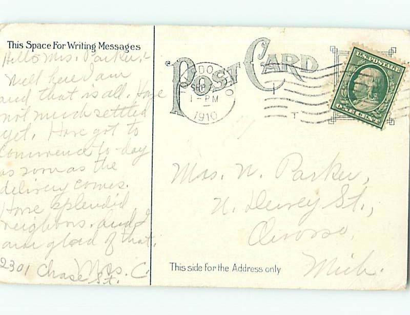 Divided-back BEACH SCENE Toledo Ohio OH AE9597