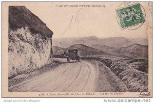 France Route Automobile du Puy de Dome Vue sur les Crateres 1911