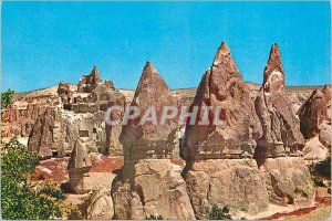 Postcard Modern Turkey nevsehir the chimneys of fee and shelters of the early...