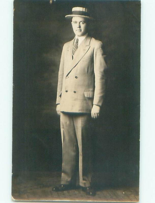 Old rppc MAN - MEN - MALE Possible Gay Interest Postcard AB1756