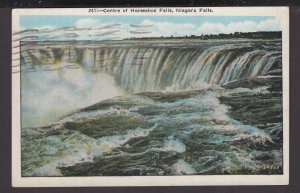 New York NIAGARA FALLS - Centre of Horseshoe Falls pm1951 ~ WB