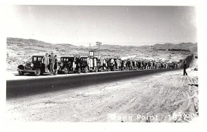 RPPC Postcard Dana Point California Old Cars People Lined Up 1927 Reprint